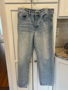 Madewell Low Slung Straight Jeans light wash